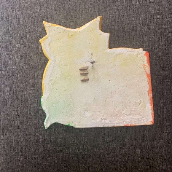 Vintage Chalkware Owl with notepad holder - Picture 2 of 3